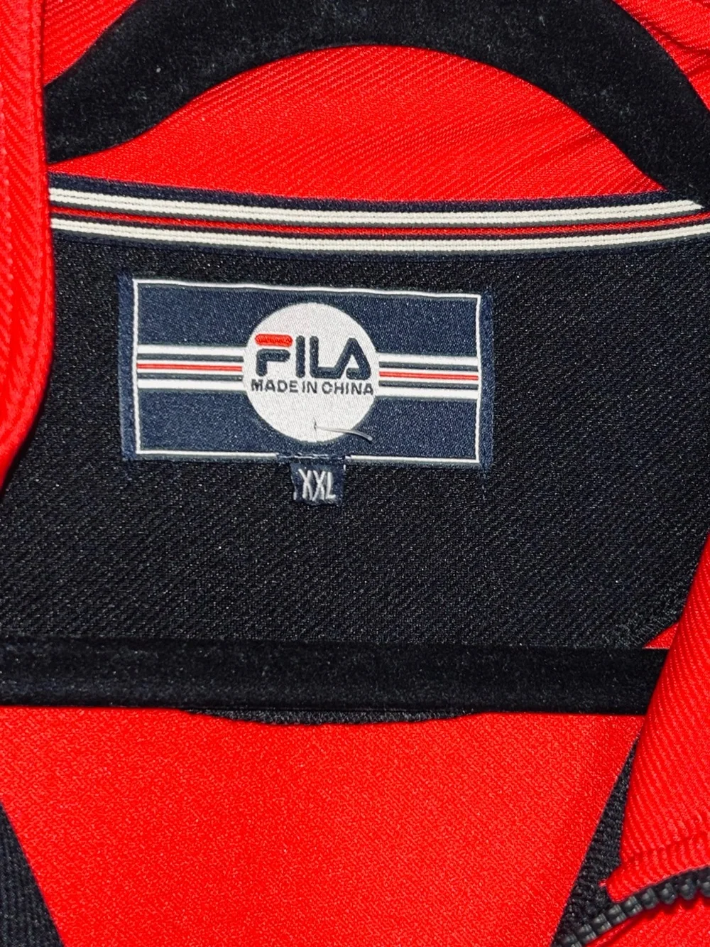 Men’s  Fila Red, Black & White Zip-Front Athletic Jacket size 2X